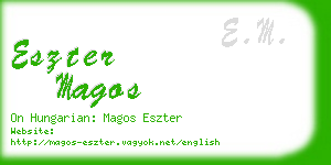 eszter magos business card